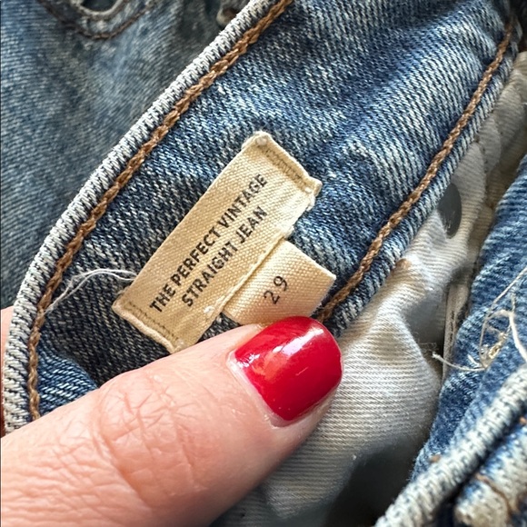 Madewell jeans, medium blue with distressing - Picture 7 of 7